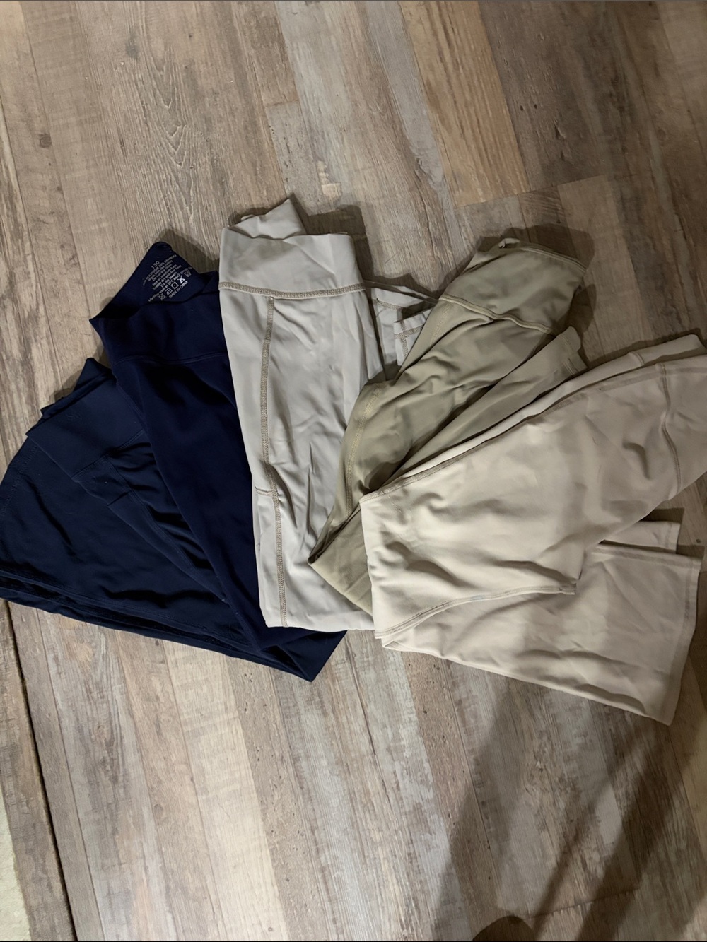 Girls Yoga/Uniform Pants Size 7/8 - Navy and Beige/Tan Bundle 5